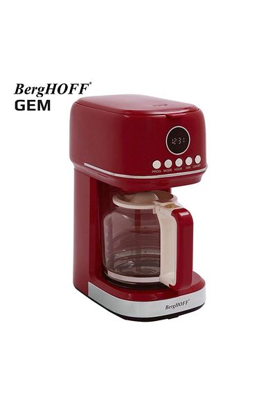 Berghoff Gem Retro 15 Cup Red Filter Coffee Maker - 7950402