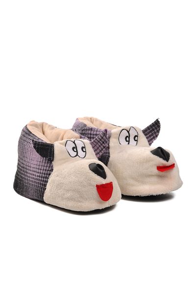 AYAKMOD Purple Beige Panduf de damă cu câine