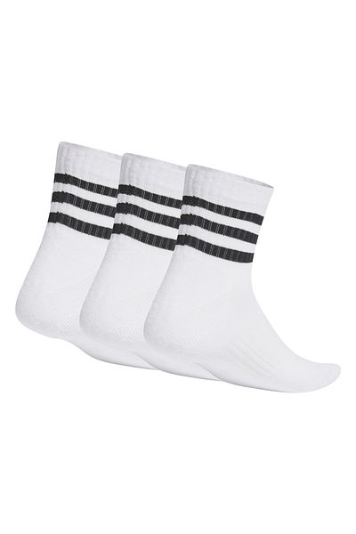 adidas 3-pair White Cushioned Half Ankle Socks - Ht3456