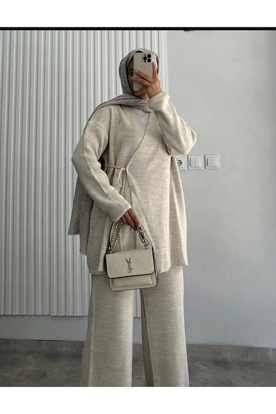 DEFNECE BUTİK Chimoned Knitting Suit