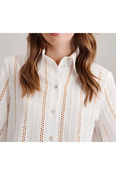 ozze butik Uzun Kollu Kadın Poplin Gömlek