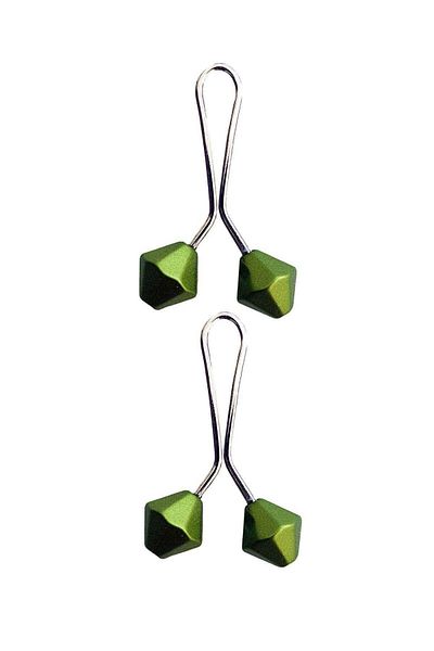 Royaleks 2 Pieces Hijab Scarf and Shawl Clip Green