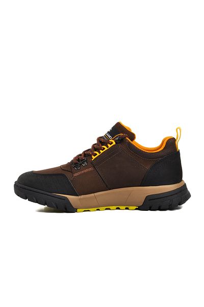 AYAKMOD Ανδρικά παπούτσια casual από γνήσιο δέρμα Nubuck καφέ