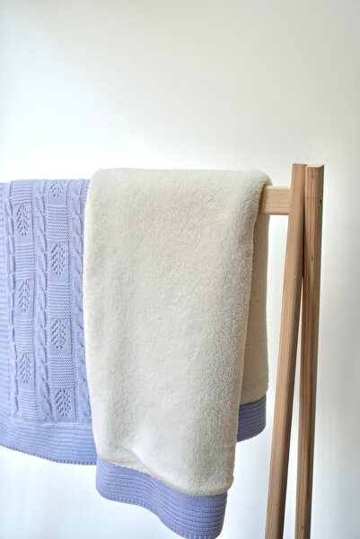 Bursa Trikomer بطانية أطفال محبوكة للجنسين بنمط أوراق الشجر الأنيقة، ناعمة بالكامل من مادة ويسلفوت الدافئة