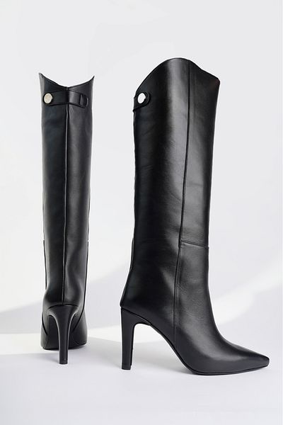 NOSEY SHOES MODEL VEGA PIELE VERITĂ CU VÂRĂ ASCUȚITĂ TAC SUBTIRE ZILNIC CLASIC CIZME LUNG