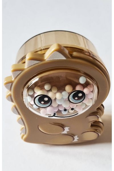 Modellino Large Dinosaur Pattern - 2-Input Micro Pencil Sharpener with Colorful Beads Garbage Tank Mk-4045