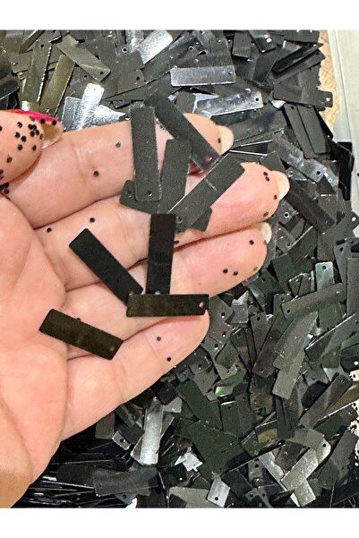 Gönülden Tasarım Geantă BAGET 2X05 CM - Broderie Oya, Cu Paiete, 40 GR Negru