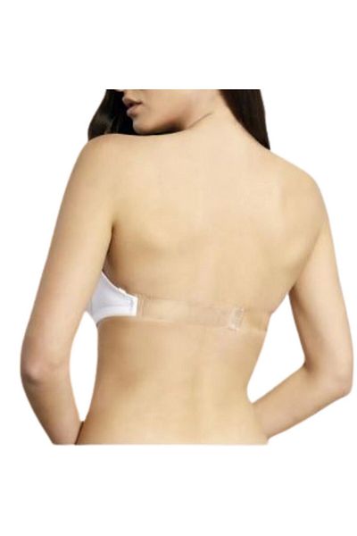 STORMED Underwear Women's Underwire Padded Padded Strapless Sheer Back Low-Cut Bra 202
