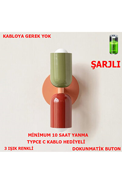 SimaAvize Nordic Şarjlı Dimmerlı Dokunmatik Aplik