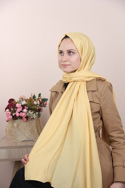 Sima شال مستقيم مستورد باللون الأصفر