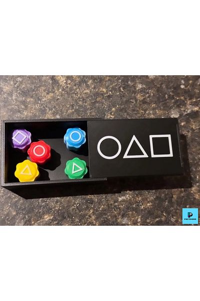 poptoons Squid Game 5 Stone Game Gonggi - Slide Box, Plastic, Boxed Stylish Design