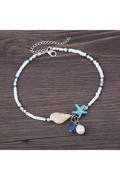 İPAR AKSESUAR Starfish Sand Bead Anklet