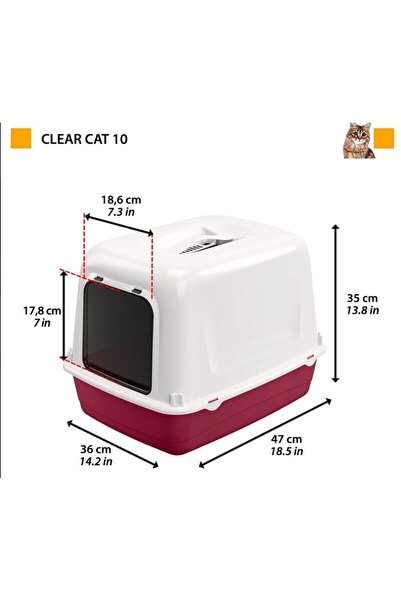 Ferplast CLEARCAT10 KAPALIKEDİTUVALETİ