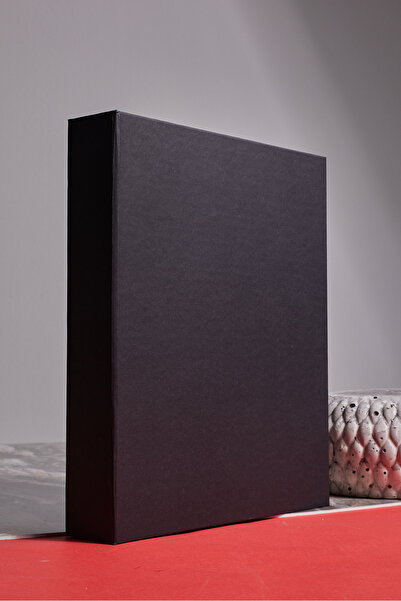 inkglo Siyah Sert Karton Mıknatıs Kapaklı Ajanda Kalem Kişiye Özel Hediye Kutusu