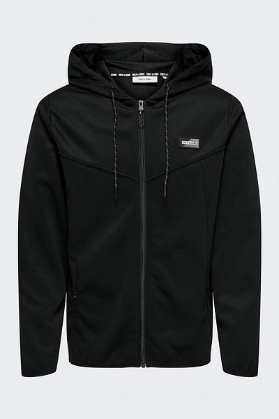 Only & Sons Мъжки суитшърт с качулка Onslıam Reg, черен - 22029842