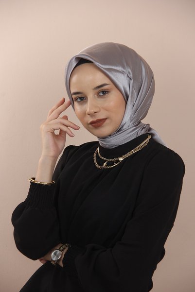 PİRAMİT GRAY Pyramid Plain Janjan Scarf