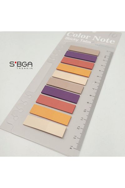 sibga tasarım Transparent Colored Post-It Note Paper - 200 Sheets Bookmark Sticker