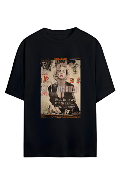 MAGORS تي شيرت قطني كبير الحجم للجنسين من مادونا