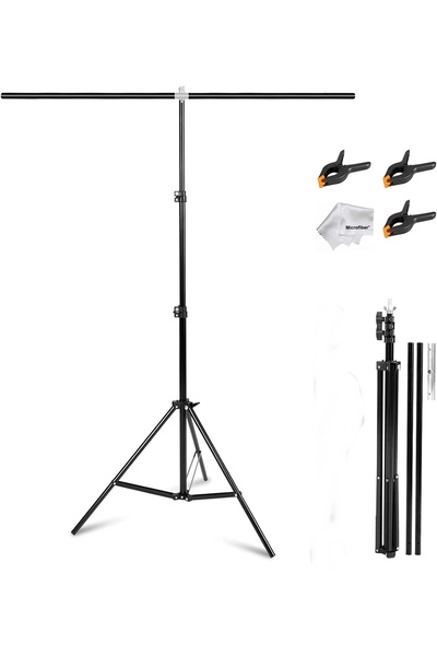 Tianya 150*200cm T Stand Bar Fon Perde Pvc Tutucu Background Backdrop Çekim Standı T-shape