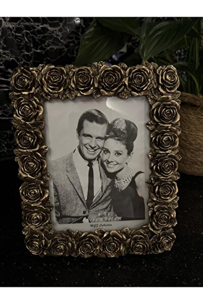 MGS COLLECTION Dekoratif Resim Çerçevesi Gül Motifli Polyester Çerçeve 15*20 cm