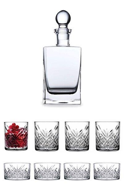 Paşabahçe Scotland Timeless Serisi Karaf - Bardak - Çerezlik Seti - 9 Parça