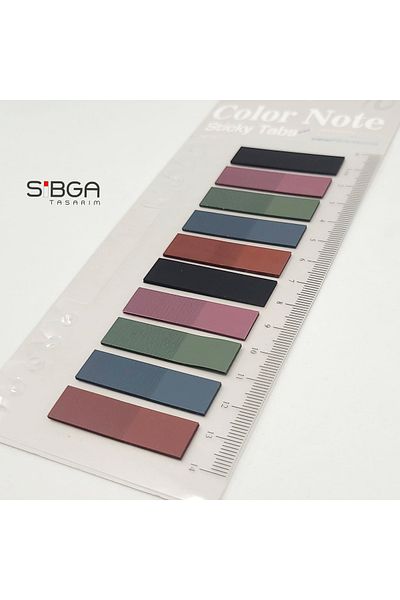 sibga tasarım Transparent Colored Post-It Note Paper - 200 Sheets Bookmark Sticker