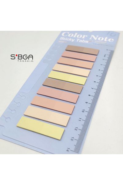sibga tasarım Transparent Colored Post-It Note Paper - 200 Sheets Bookmark Sticker