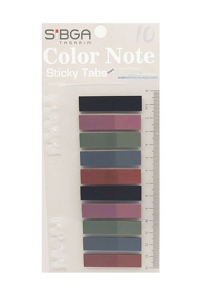 sibga tasarım Transparent Colored Post-It Note Paper - 200 Sheets Bookmark Sticker