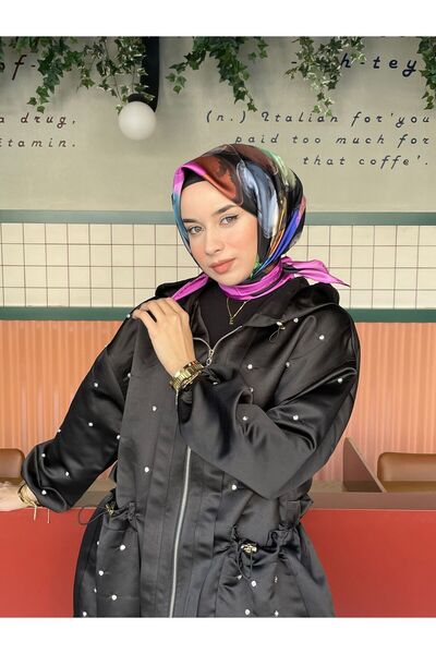 LOJASENSİTİVE Mor Sensitive Twill İpek Eşarp 5