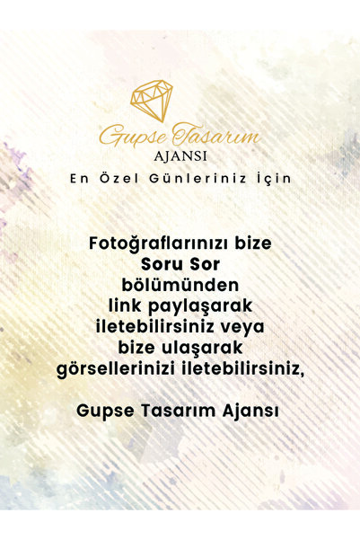 GUPSE Kişiye Özel Fotoğraflı Yapışkanlı Sök Tak Çerçeve