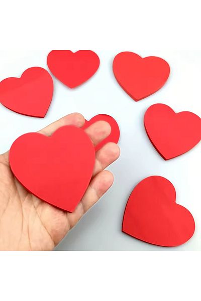 NaSaDAN 100 Sheets Adhesive Heart Note Postit