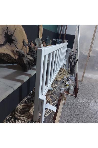 Se7enSky White Bed Barrier - 150X50, Divan Hemnesli, Trabzanz Balustrade