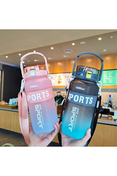 NegroBox Sport 1600ml Sippy Water Flask with Lockable Hanger