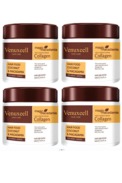 Venuxeell Aşırı Yıpranmış Saçlar Için Onarıcı Saç Maskesi 4'li Set