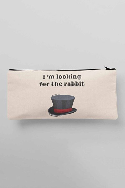 qoeuyl boutique Търся платнена чантичка за грим с щампа на заек, калъф за моливи и портфейл