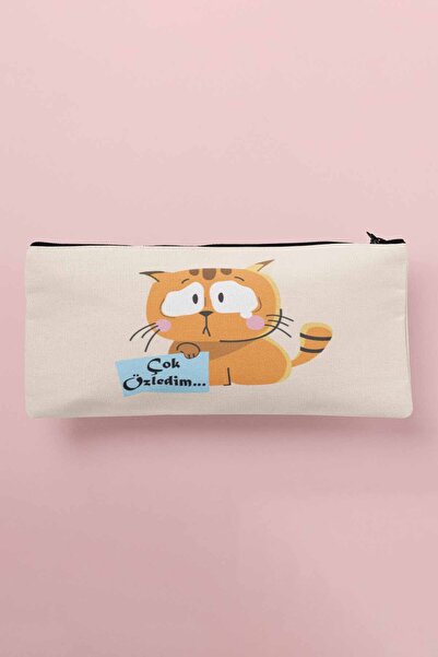 qoeuyl boutique Nedostaješ mi toliko Štampano Šminka od tkanine Torba Držač z...