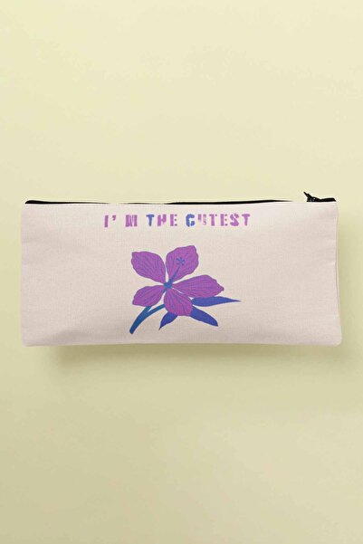 qoeuyl boutique Торбинка для косметики з принтом фіолетових квітів - пенал і ...