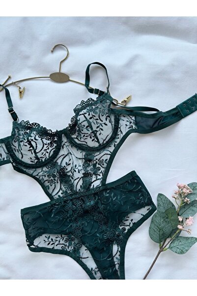 Feruzdesign Кейсі Зелений Боді з балеринами