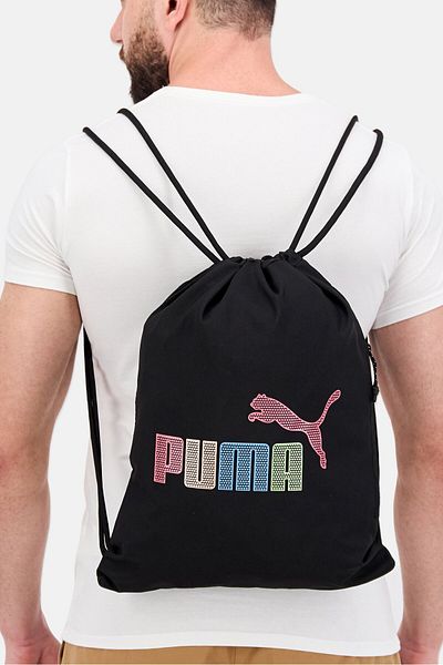 Puma Men Brand Logo Sports Bag 45 H x 35 L x 1 W cm, Black