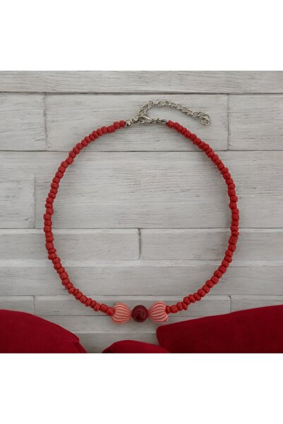 LeylanTakı Leylan Takı  Çocuk Kırmızı Fiyonk Kolye