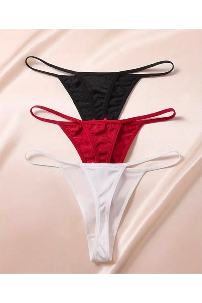 Oprah Kadın 3 Lü Paket Fiyonklu Esnek String