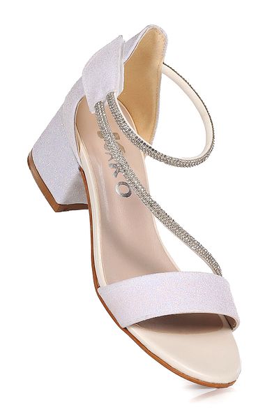 Kiko Kids Sandale Cu Toc 4 Cm Pantofi Rochii De Seara
