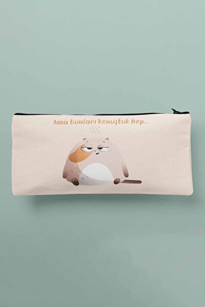 qoeuyl boutique حقيبة مكياج من القماش المطبوع المضحك - لكننا نتحدث عن ذلك