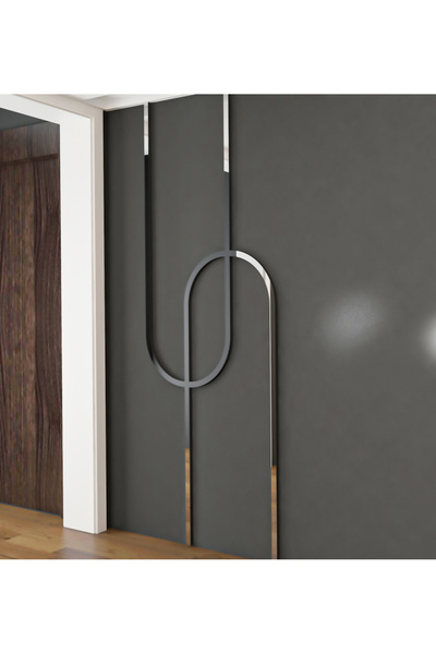 ALFA ARC DESİGN Ham Mdf Duvar Çıtası + Pleksi Oval Kesim  Set (yapıştırıcı he...