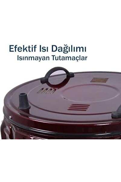 Uğur Küçük boy Çift Tepsili Fırın-tepsileri Emaya Fırın-çift Tepsili Yuvarlak Davul Fırın