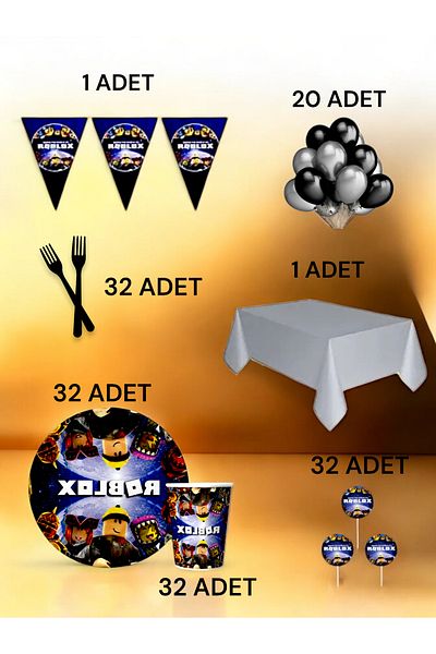 VibeHome Roblox Themed L Pack for 32 - Birthday Party and Fun Events