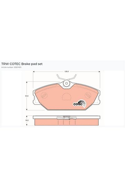 TRW Front Pad Mgn 99= Lgn (95/3.01) Scenıc (99/8.03) Logan 99= Safrane (96/00)