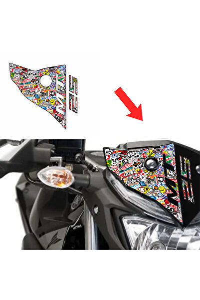 Yamaha MT25 Stickerbomb Ön Cam Sticker