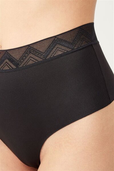 Cottonhill Basic Yüksek Bel Lazer Kesim Tanga Külot 3'lü Paket - 4