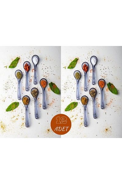 Heredot Mithra Life 12-Piece Gray Spice Set - Honey and Serving Spoon Mit1138